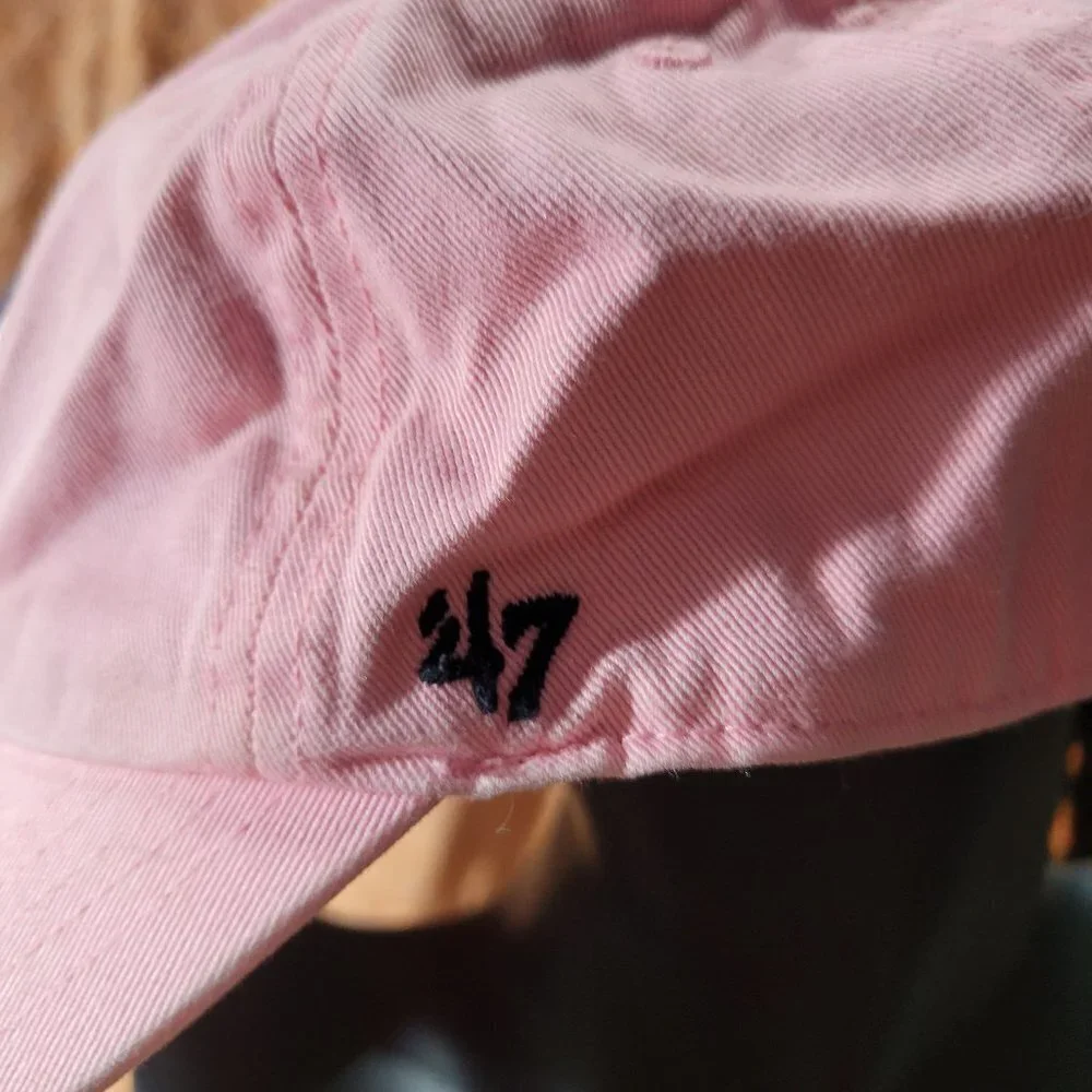 '47 Kids Pink Baseball Cap with Black Letter (Boston)